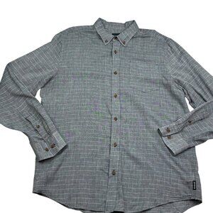Prana Slim Fit 100% Organic Cotton Long Sleeve Button Down Shirt Men's Size L